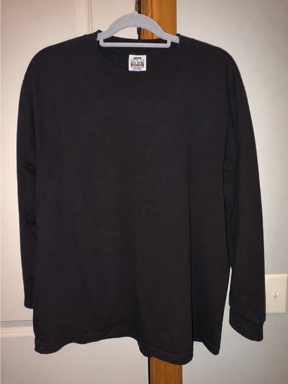 Black Long-Sleeve Crewneck Shirt - Club Ride